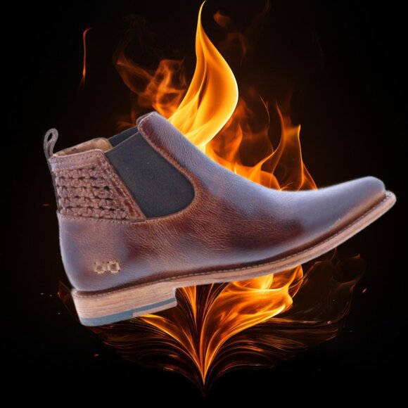 Bed Stu Rove Distressed Brown Leather Vintage Styling Slip-On Bootie Size 7 - Picture 1 of 12